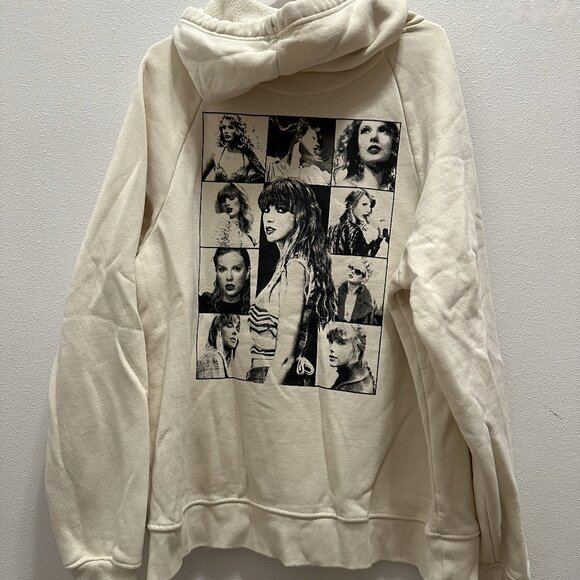 Taylor Swift Eras Tour Beige Hoodie Size Large - Picture 1 of 4